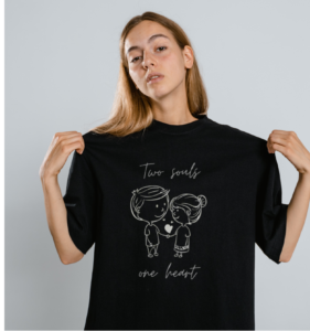 two souls one heart couple t shirt