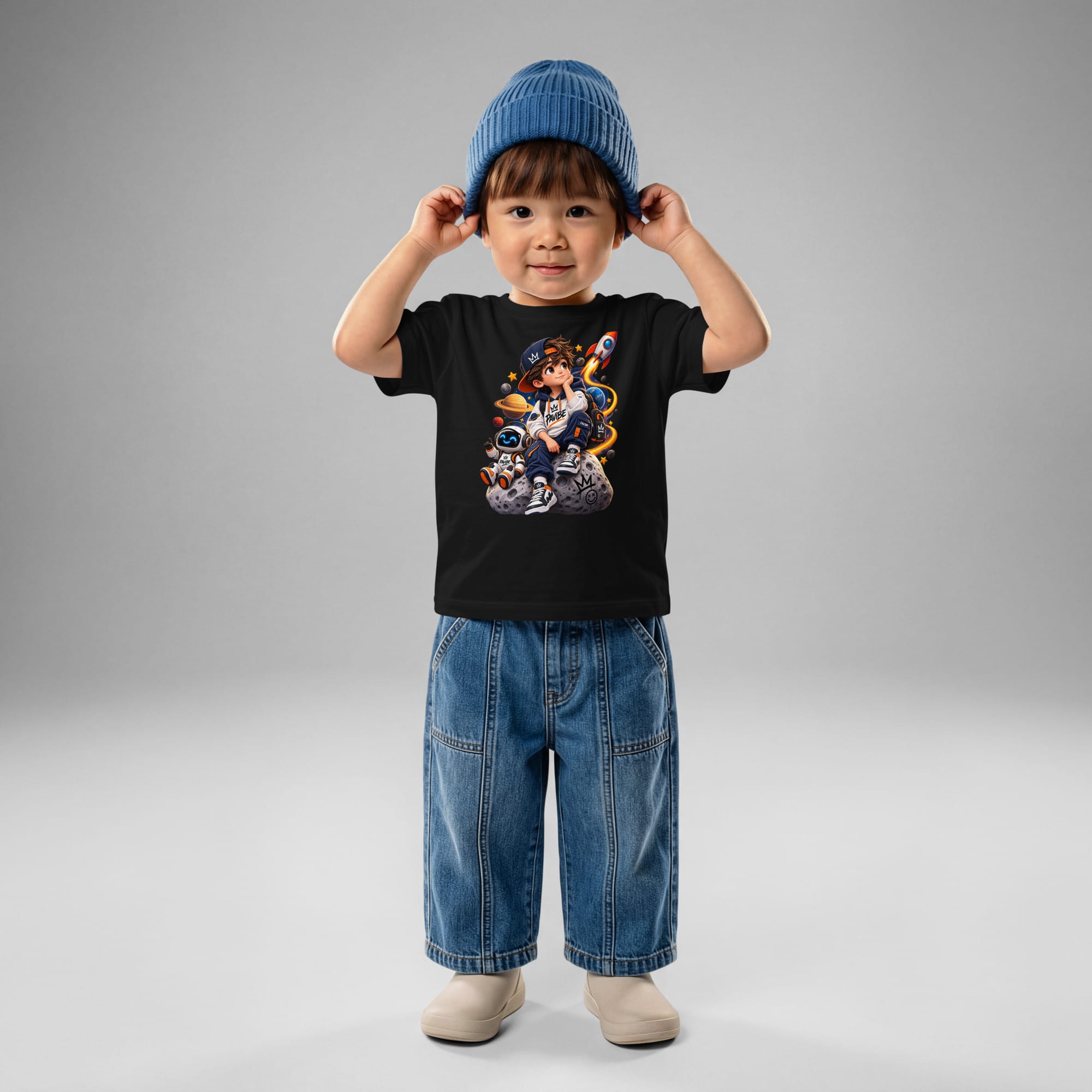 Kids Space T-Shirt | Graphic Astronaut Tee | PAVIBE - Image 5