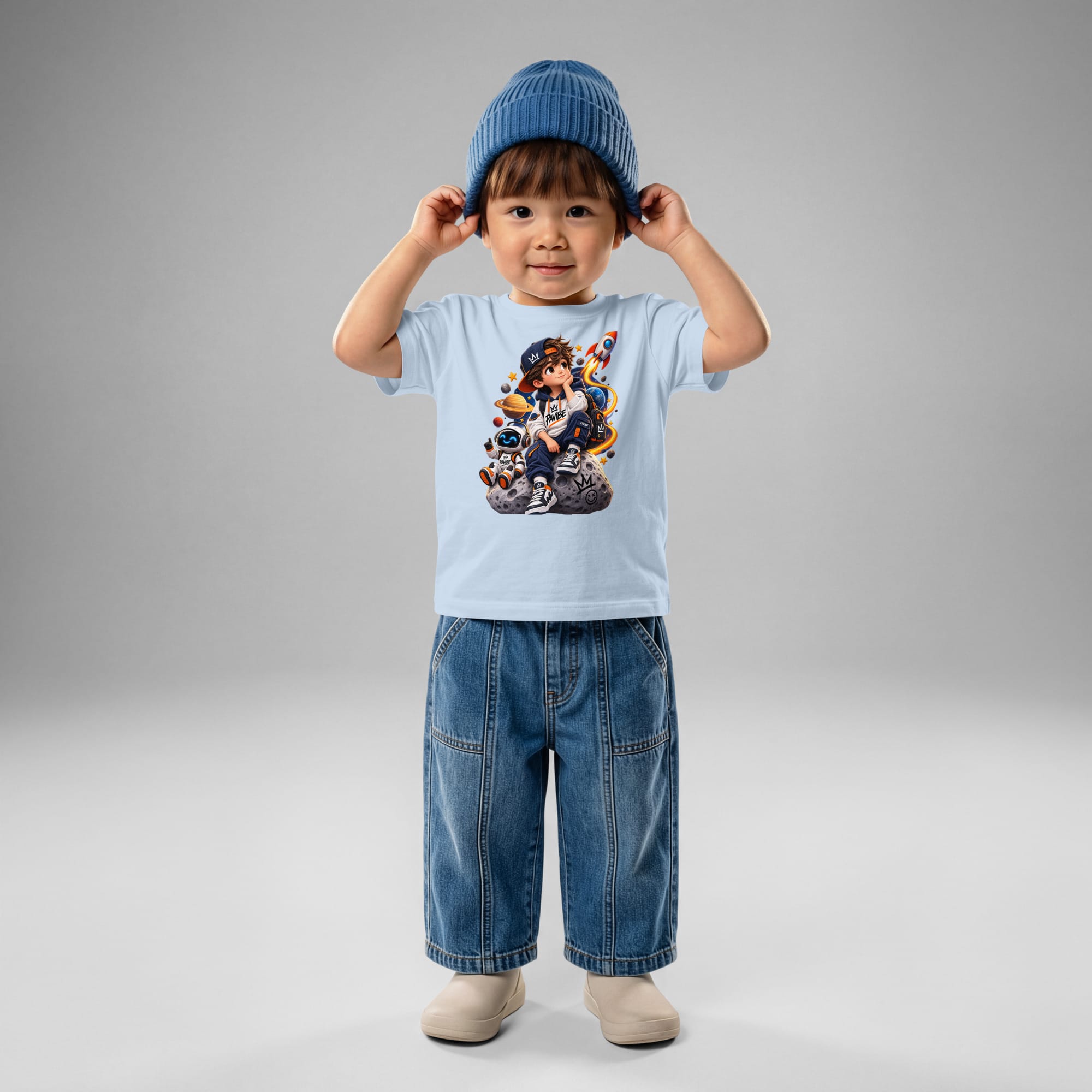 Kids Space T-Shirt | Graphic Astronaut Tee | PAVIBE - Image 4