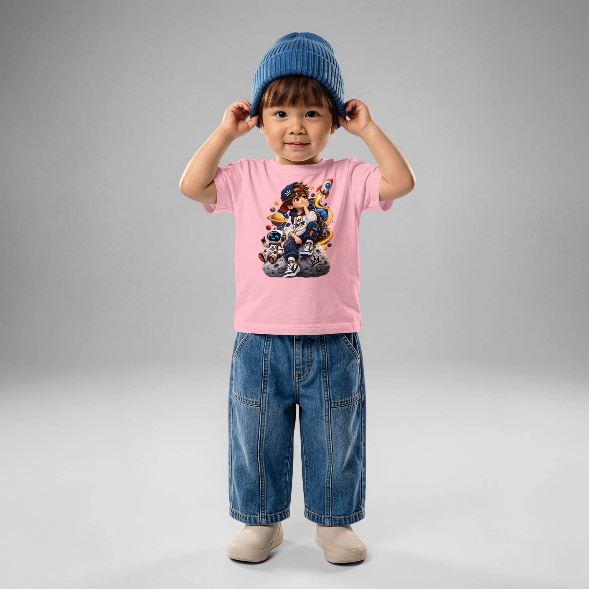 Kids Space T-Shirt | Graphic Astronaut Tee | PAVIBE - Image 3