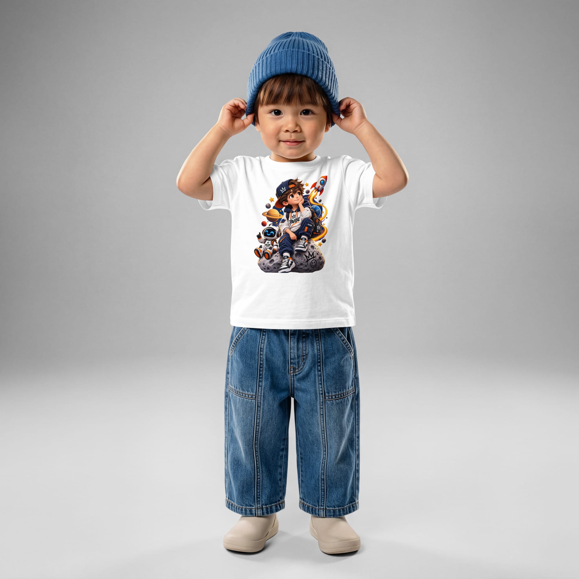 Kids Space T-Shirt | Graphic Astronaut Tee | PAVIBE - Image 6