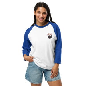 Pavibe 3/4 Sleeve Raglan Shirt | Cute Cat Baseball Tee