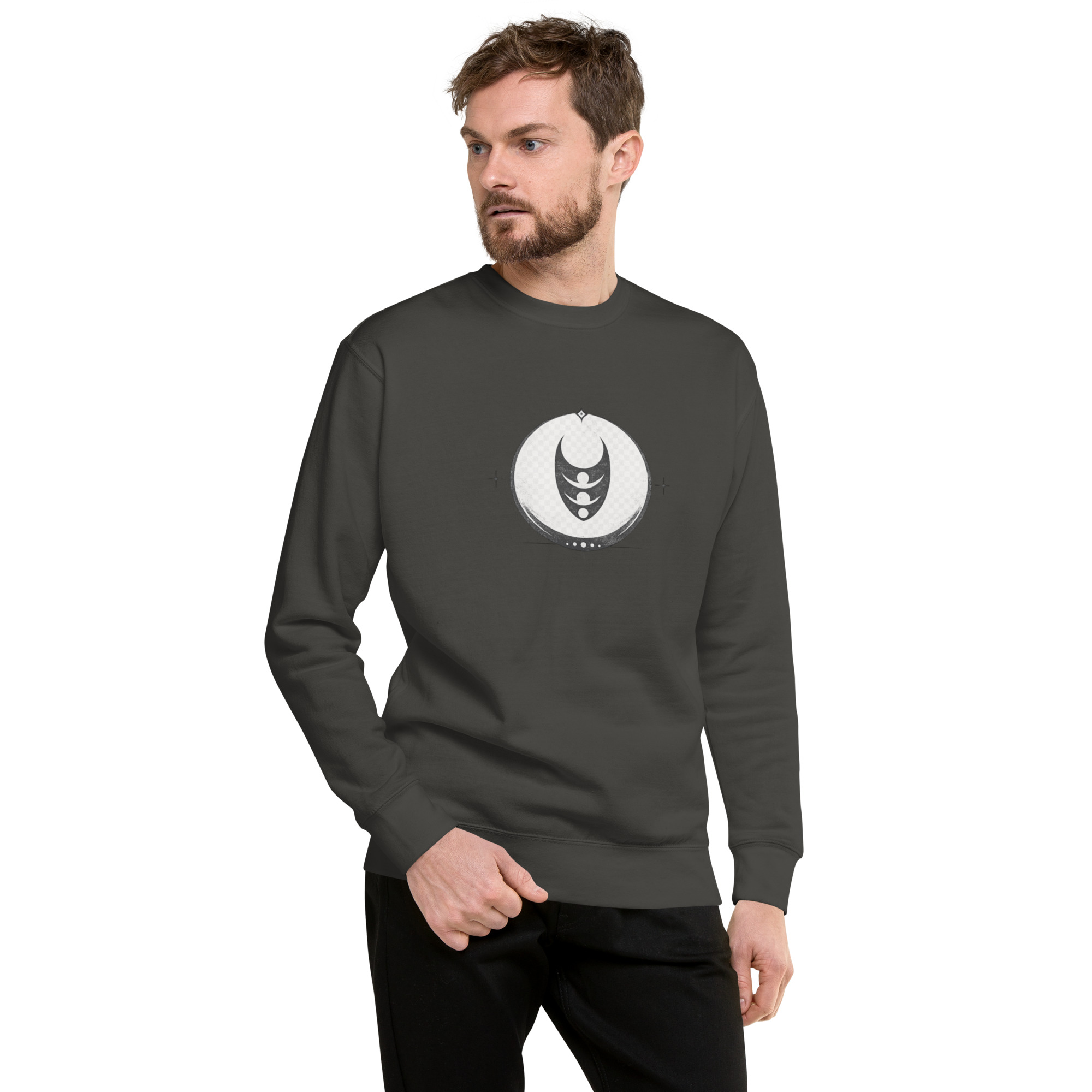 unisex premium sweatshirt vintage black front 6a6f88e4245fe.jpg