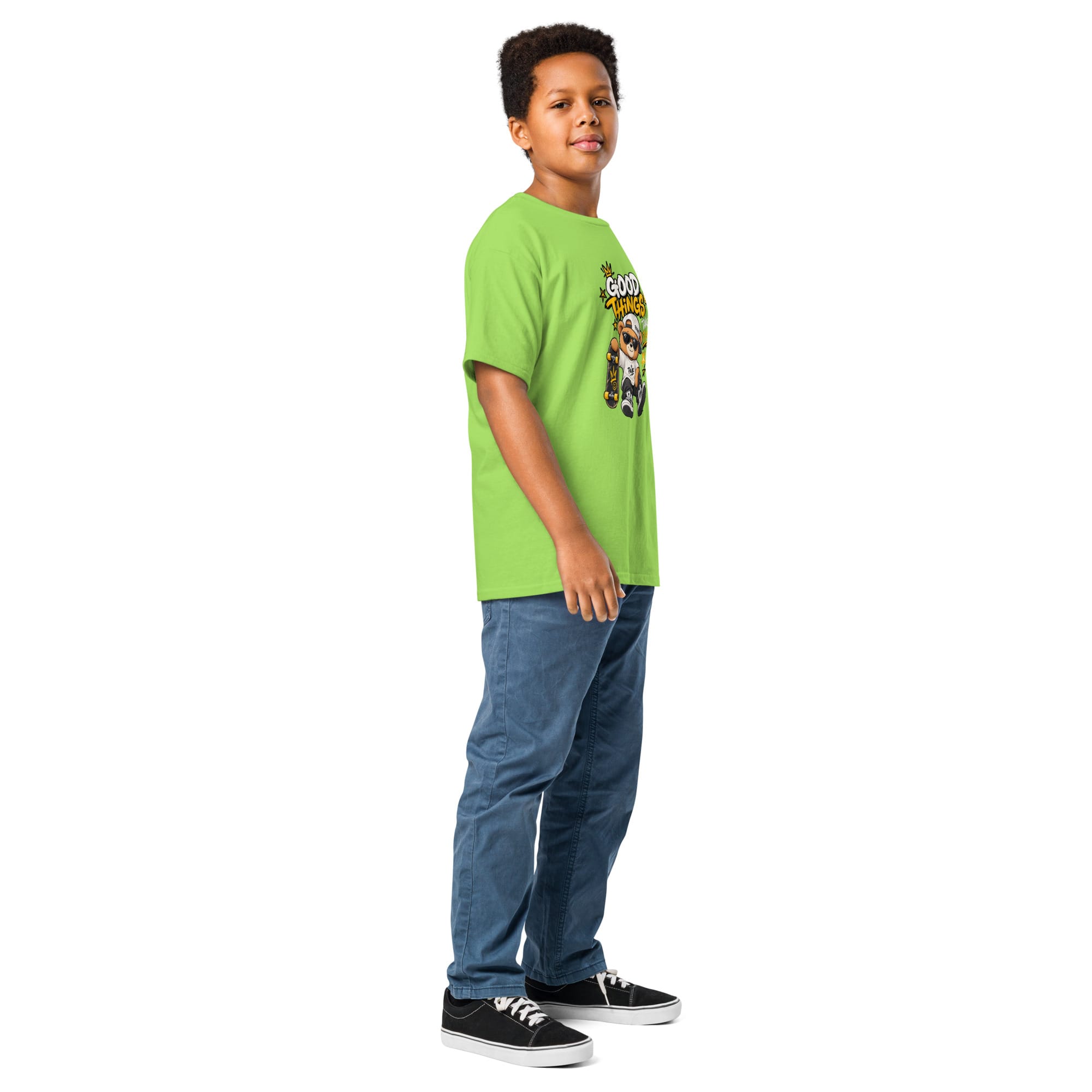 Kids Graphic T-Shirt | Pavibe Good Things Take Time - Image 18