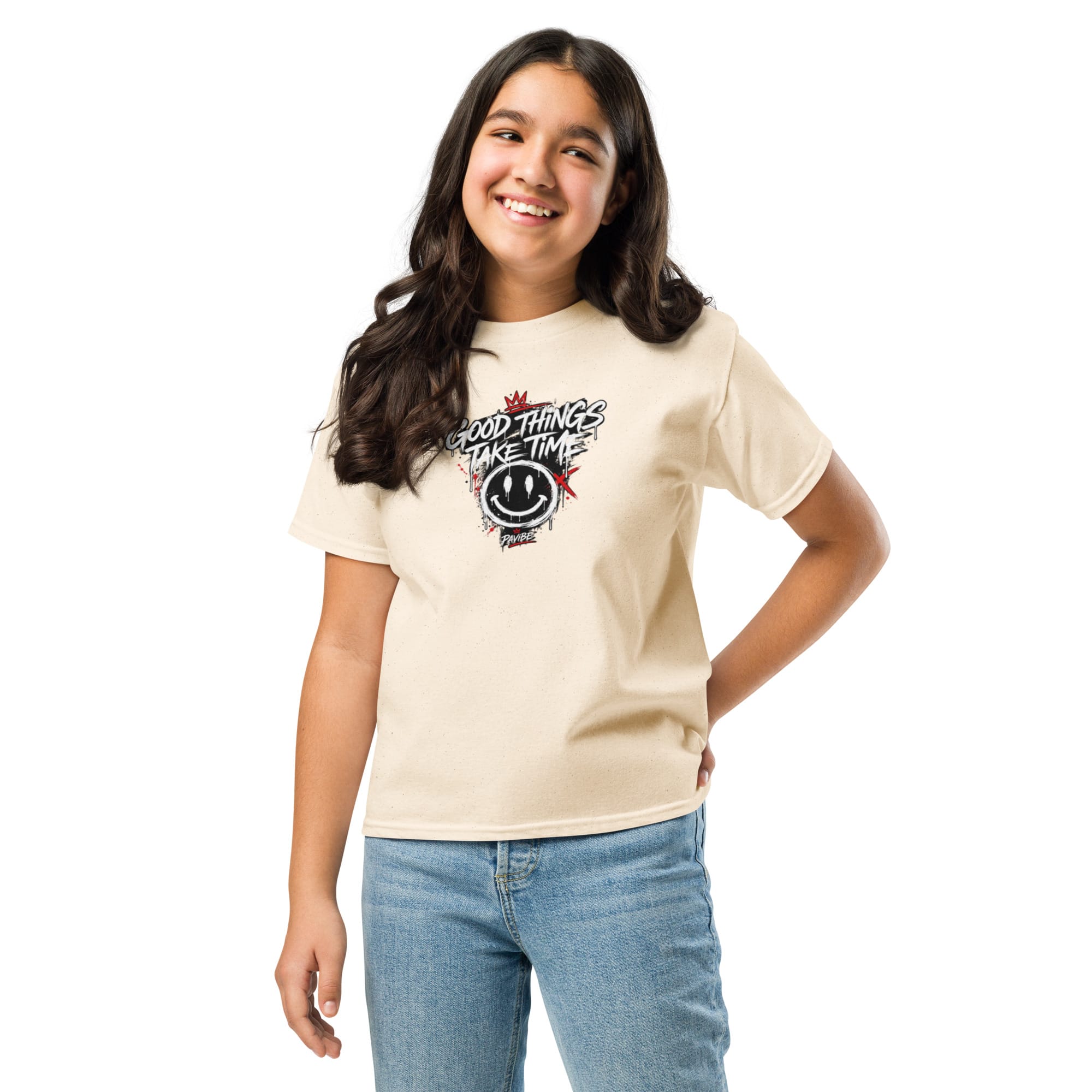 Kids Graphic T-Shirt | Pavibe Good Things Take Time - Image 2