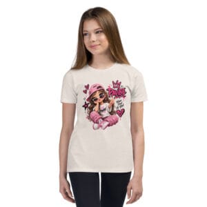 Pavibe girls graphic t-shirt with pink streetwear girl design