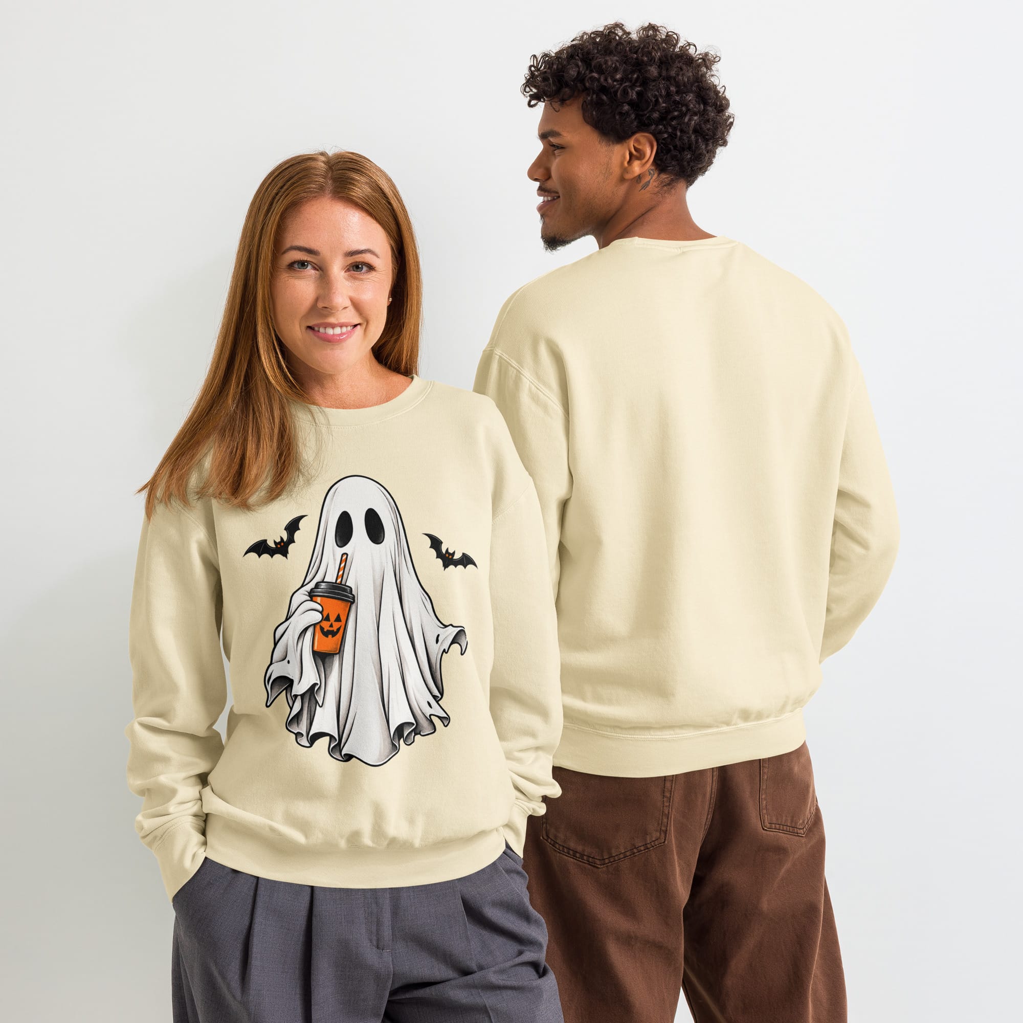 Ghost Halloween Sweatshirt | Spooky Crewneck | Pavibe - Image 49